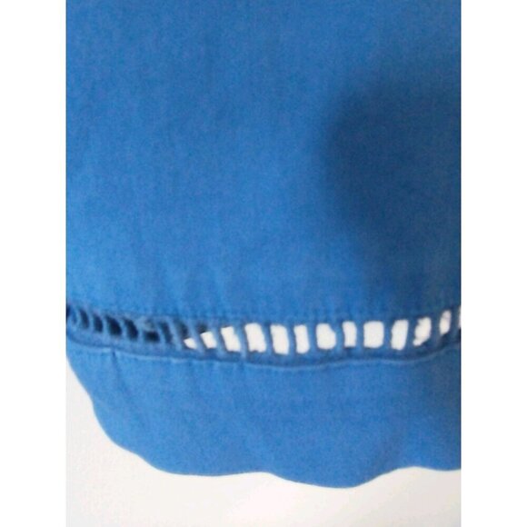 EMALINE Women's Cropped Pants Straight Leg Stretch Capri Royal Blue - 18W - Picture 2 of 6